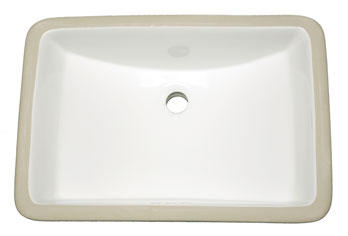 White Rectangle Vanity Undermount Sink
