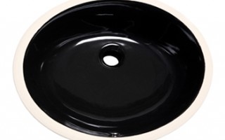 Black Oval Vanity Undermount Sink