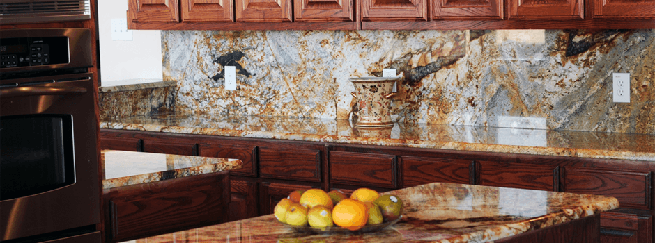 Magma Gold Full Height Backsplash