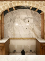 Full-Height Calacatta Arabescato Marble