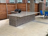 This 3CM Dallas White Granite Outdoor Grill was a Commercial Project.