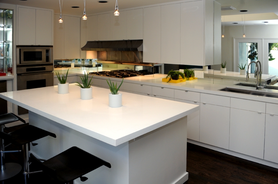 Pure White Caeserstone Kitchen